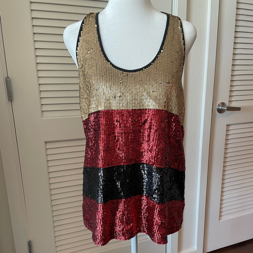 DKNY Jeans T-Back Sequins Tank Top
